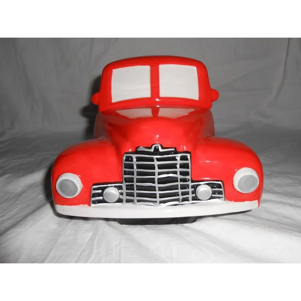 Super Cute Collectible Cheryl's Cookies Red Old Farm Truck & Produce Cookie Jar!